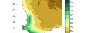 Screenshot of animation of rainfall projections for south-west Western Australia